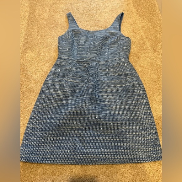 J.Crew Mini blue sheath dress in sequin tweed BP602 size 6 - Picture 4 of 5